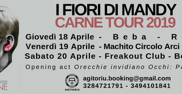 Mini Tour per i sardi Fiori Di Mandy. Tre date a Roma, Torino e Bologna